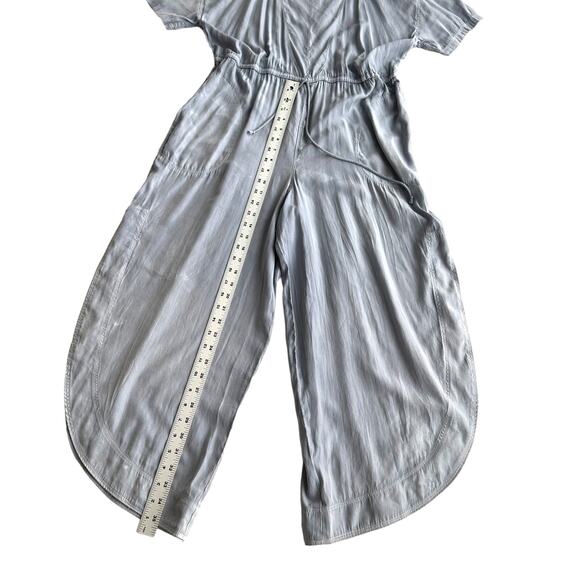 Anthropologie Saturday Sunday Kathrynne Cold Shoulder Gray Blue Jumpsuit XS - Picture 10 of 12